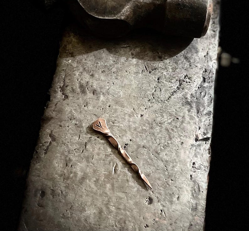 Hand Forged Cowboy Toothpick: Horseshoe Nail or Stainless Steel image 13
