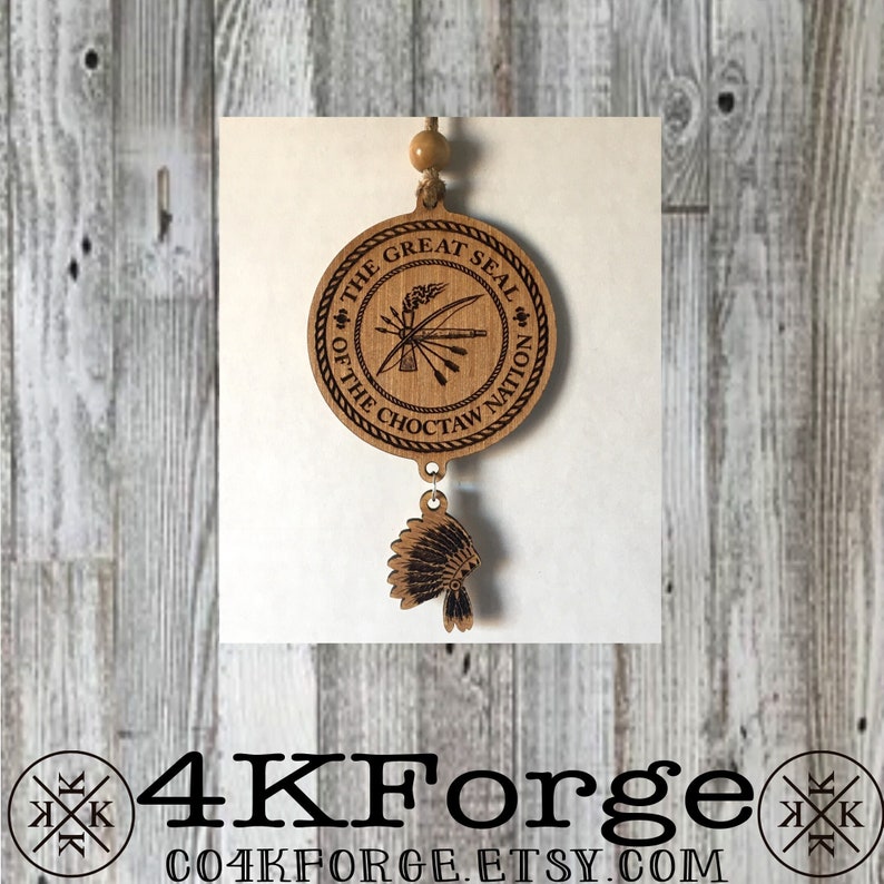 Choctaw Nation Seal Wooden/acrylic Car Charms Etsy
