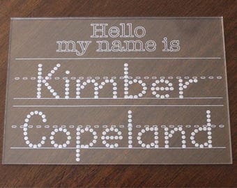 Personalized Name Tracing Board File, Upper/Lowercase Letters (SVG, PNG, PDF)