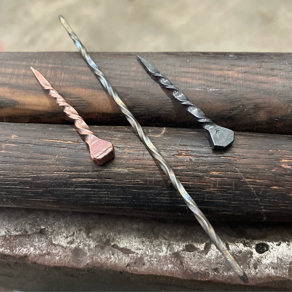 Hand Forged Cowboy Toothpick: Horseshoe Nail or Stainless Steel