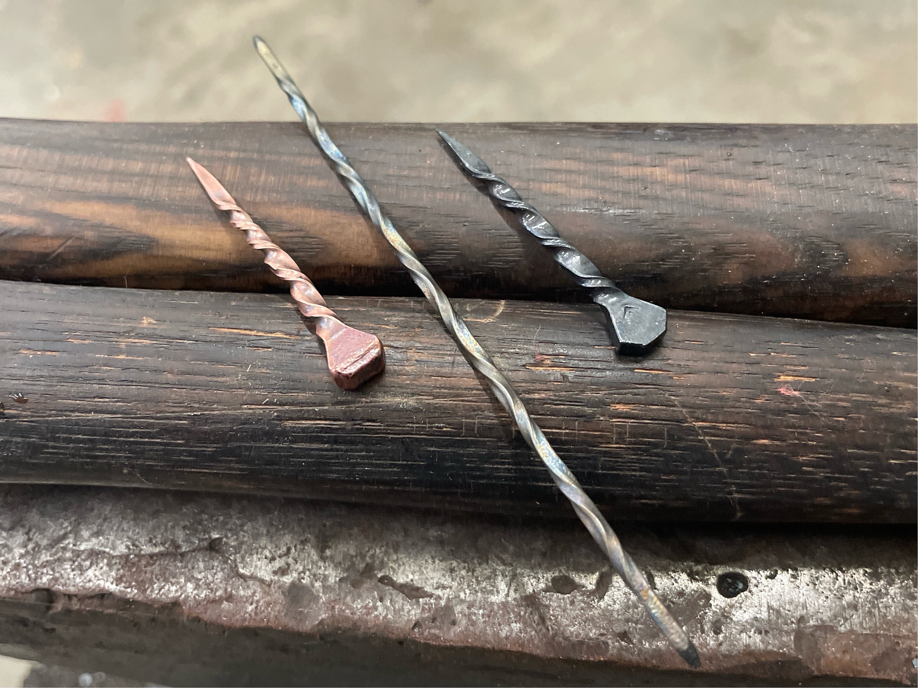 Hand Forged Cowboy Toothpick: Horseshoe Nail or Stainless Steel
