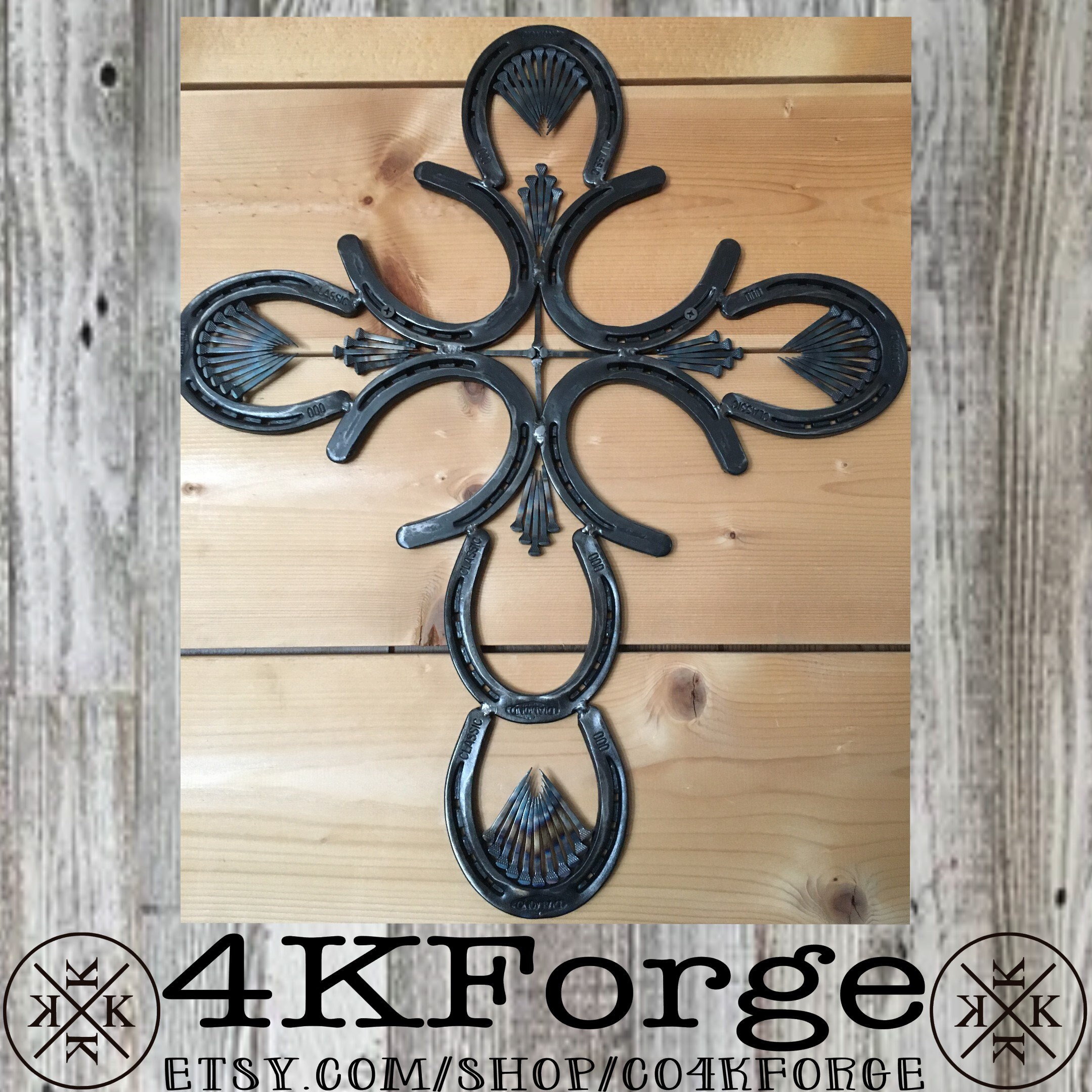 Genuine Horseshoes & Nails Wall Cross – Wild West Living