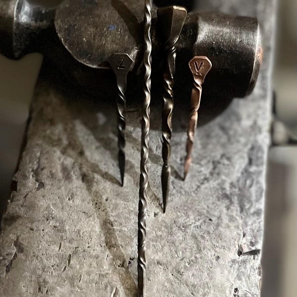 Handgeschmiedeter Cowboy Zahnstocher: Hufnagel oder Edelstahl