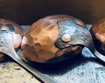 Forged Copper Coffee Flour Scoop with Stainless Steel Handle