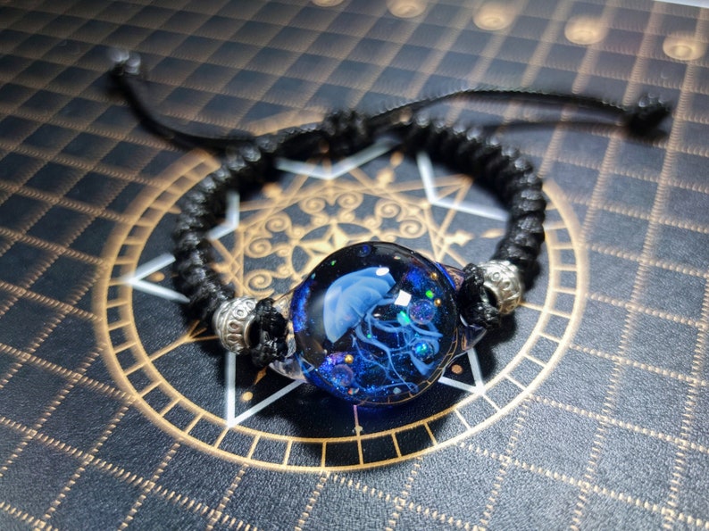 Resin Jellyfish Braceletswoven Braceletshand Drawn 3D