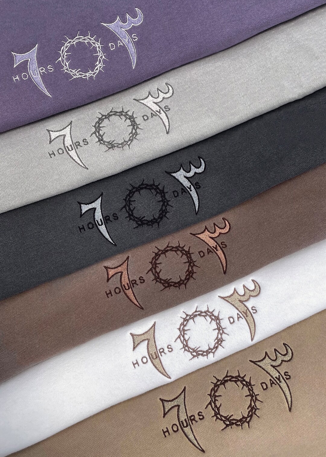 Unisex Embroidered Crown of Thorns Crewnecks - Etsy