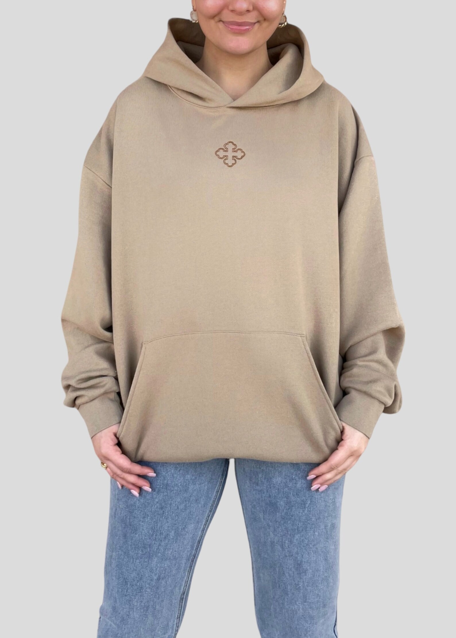 Unisex Embroidered Round Coptic Cross Sweatshirts Etsy