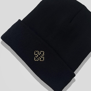 Coptic Cross Knit Sherpa Lined Beanie