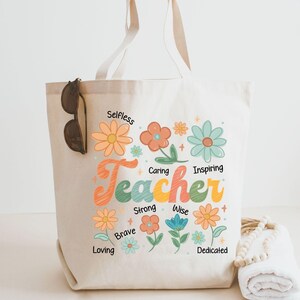 Sac fourre-tout pour professeur pour femme, joli cadeau de classe pour remercier le professeur, sac de fin d'année pour professeur, cadeau de rentrée pour professeur