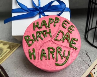 Handmade Harry's Birthday Cake Replica: Collectible Ornament Keychain