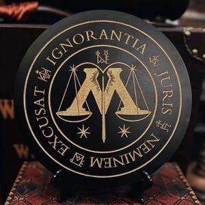 Ministry of Magic Wooden Plaque: Gringotts Wizarding Decor
