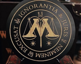Placa de madera del Ministerio de Magia: Decoración mágica de Gringotts