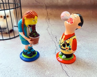 Wizard Wheezes Bubble Boy and Puking Pastilles Girl Figurines - Magical Twins Collection