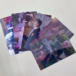 Conjunto de cartões de impressão 3D lenticular - Iconic Wizard Series - Cartões holográficos colecionáveis - Coleção de fãs da HP