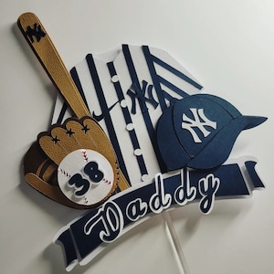 Personalized Baseball Cake Topper: Handmade Sports Birthday Party Decor