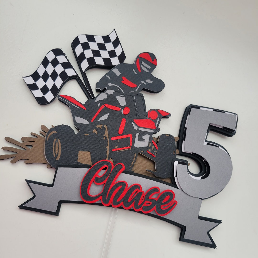 Quad Cake Topper, ATV QUAD Cake Topper, 4 Wheeler Cake Topper, Extreme