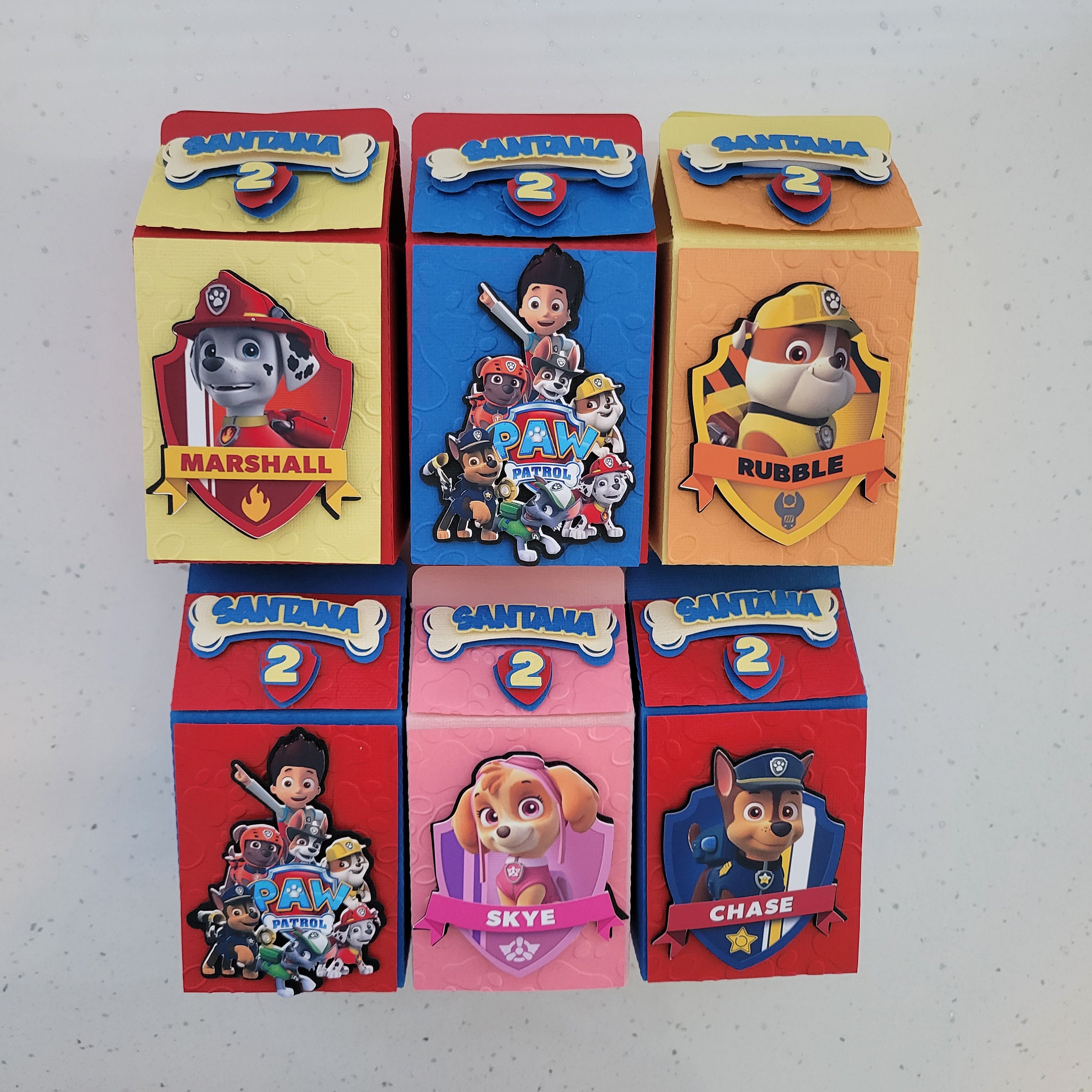 Paw Patrol Favor Boxes Paw Patrol Milk Box Paw Patrol Party - Etsy