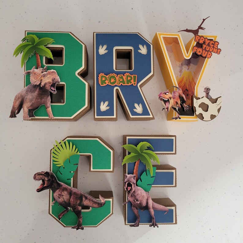 Dinosaur 3D Letter: Jurassic World Birthday Party Decorations - Etsy