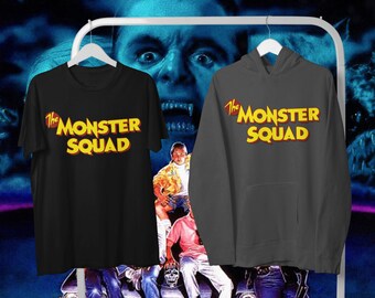 Camiseta de caça ao monstro de terror dos anos 80, moletom com capuz, presente de criatura retrô, filme assustador unissex
