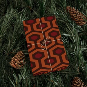 Vintage Horror Wrapping Paper: Retro Geometric & Bloody Script, Spooky Gift Wrap image 6