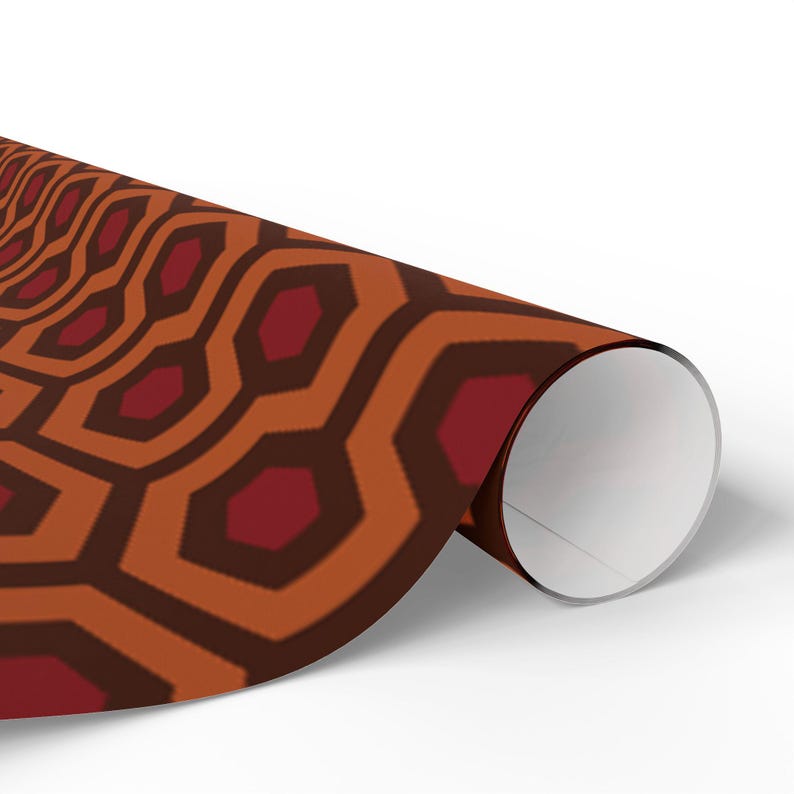 Vintage Horror Wrapping Paper: Retro Geometric & Bloody Script, Spooky Gift Wrap image 2
