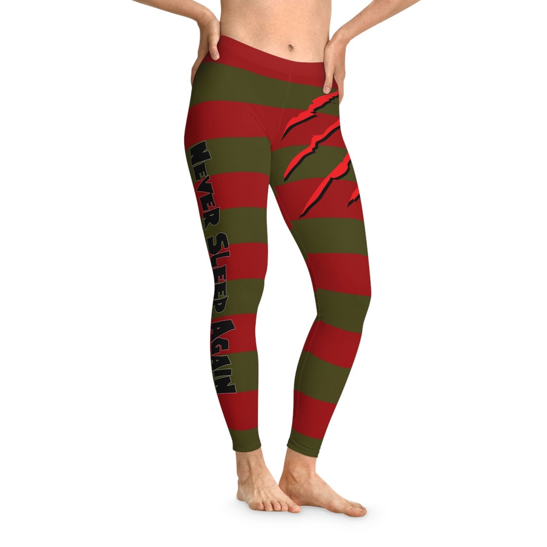 Krueger Leggings, Never Sleep Again, Women's Premium Red and Green ...