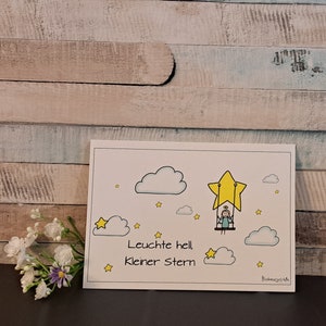 Karte "Leuchte hell, kleiner Stern"