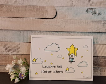 Karte "Leuchte hell, kleiner Stern"