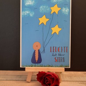 Karte "Leuchte hell, kleiner Stern"