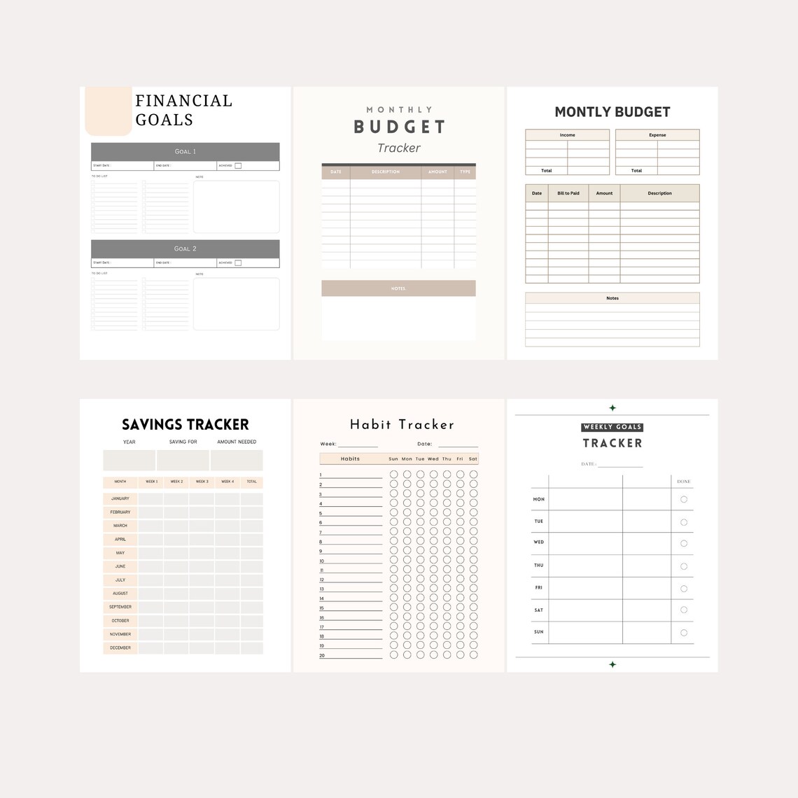 Monthly Budget PLR Planner for Families - Personal Finance PLR Planners ...