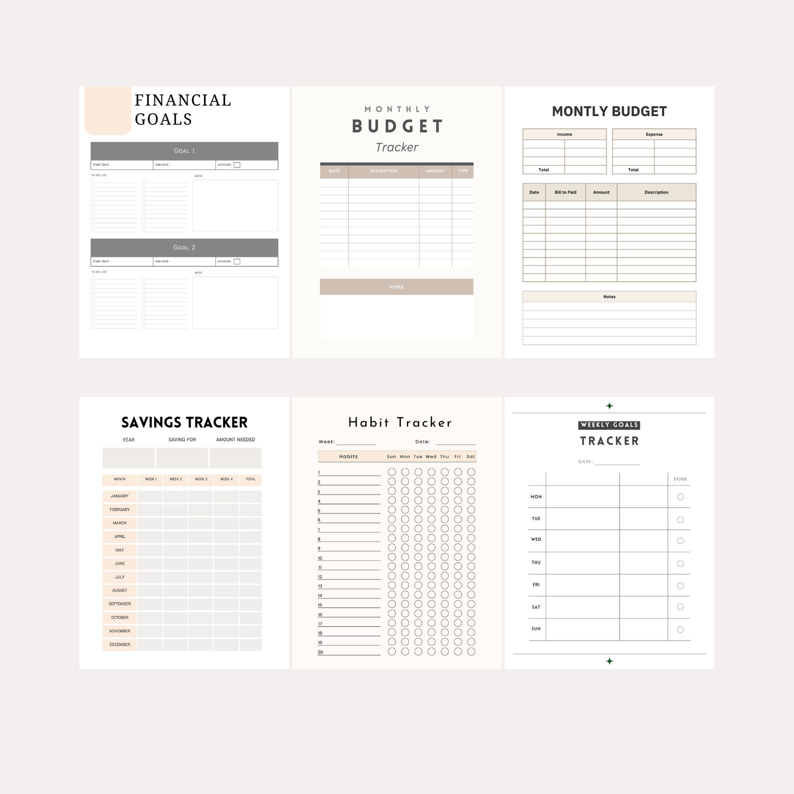 Monthly Budget PLR Planner for Families - Personal Finance PLR Planners ...