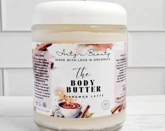 Cinnamon-Latte Body Butter | Organic | Whipped | Repair | Soothe | Hydrate