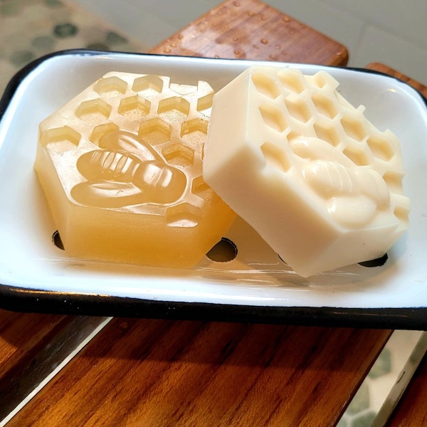Milk & Honey Soap / Honey Soap | Goat Milk Soap | 2-Pack Set - Honeycomb Soap | Hand-Crafted Soap