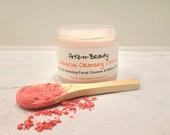 Hibiscus Cleansing Cream | Organic Facial Cleanser | Melting Makeup Remover
