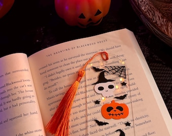 Spooky Halloween Acrylic Bookmark with Tassel (5.9 x 2.0)