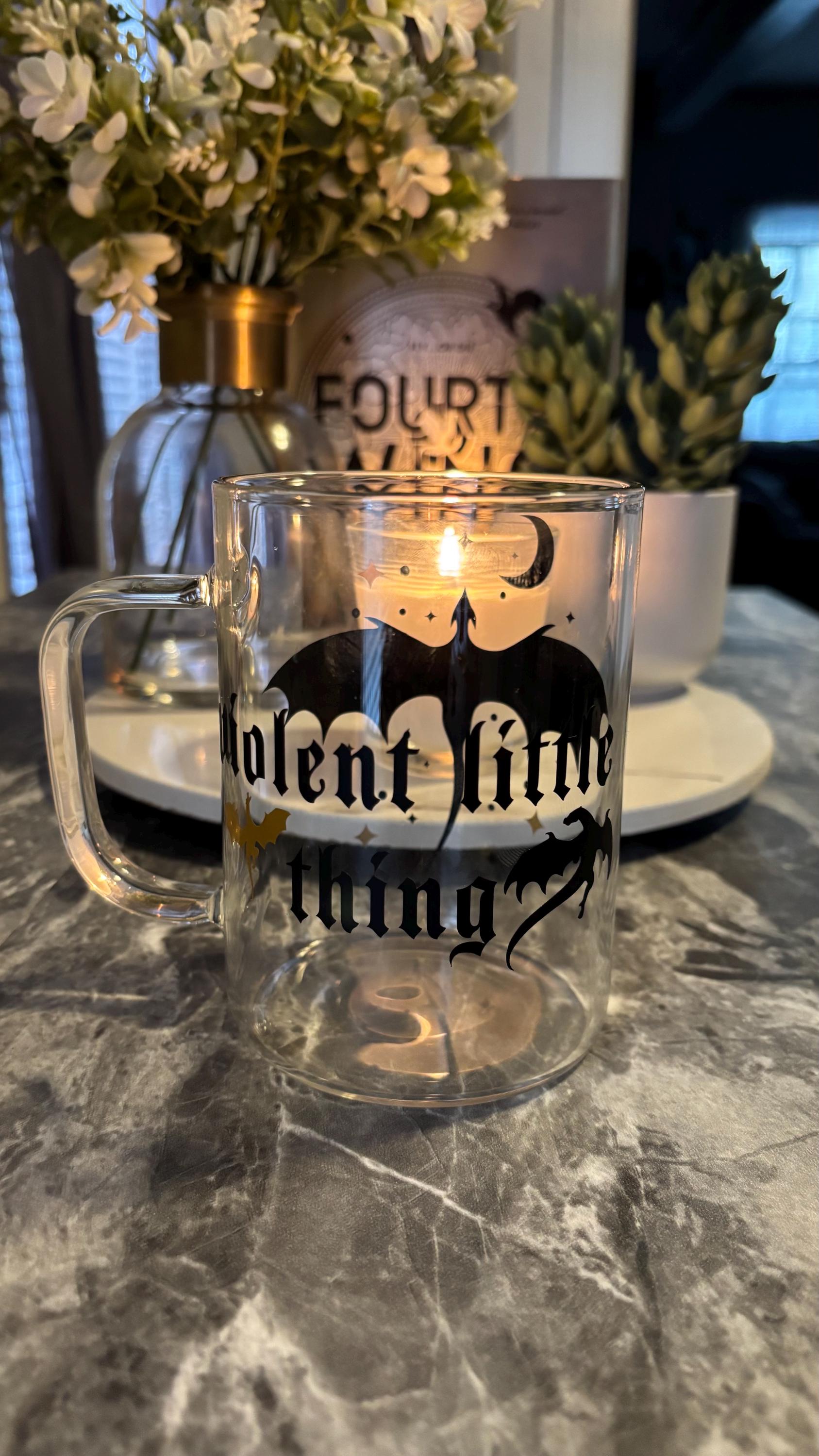 violent little thing dragon glass mug