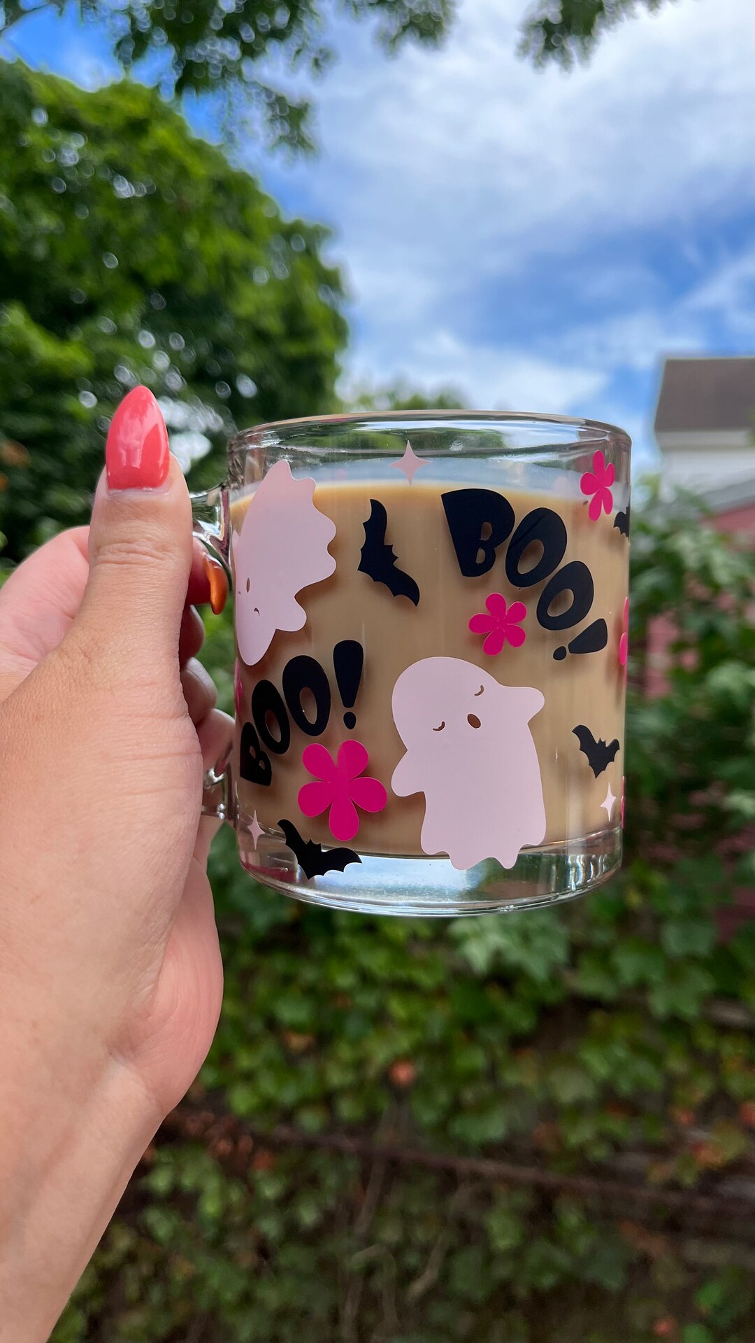 Boo Pink Ghost Halloween Mug - Etsy