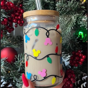 Mickey Christmas lights cup