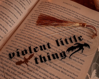 Fourth wing dragon inspired bookmark