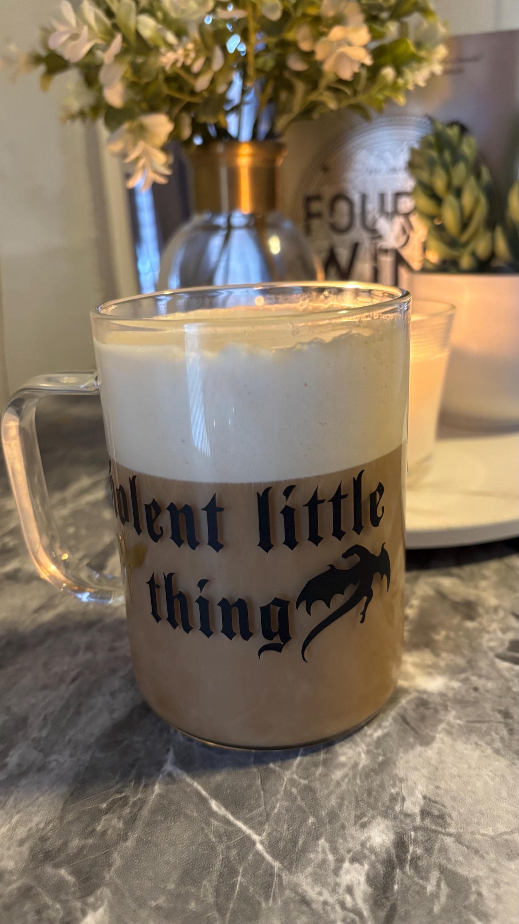 violent little thing dragon glass mug