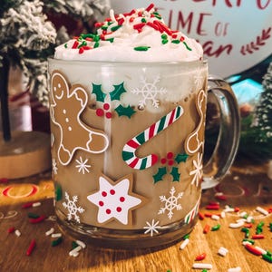 Weihnachtlicher Lebkuchen Glas Becher
