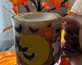 spooky ghosts and bats mug