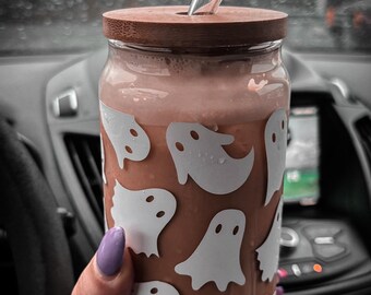 Spooky Ghosts glass cup