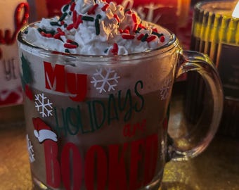 My holidays are booked mug