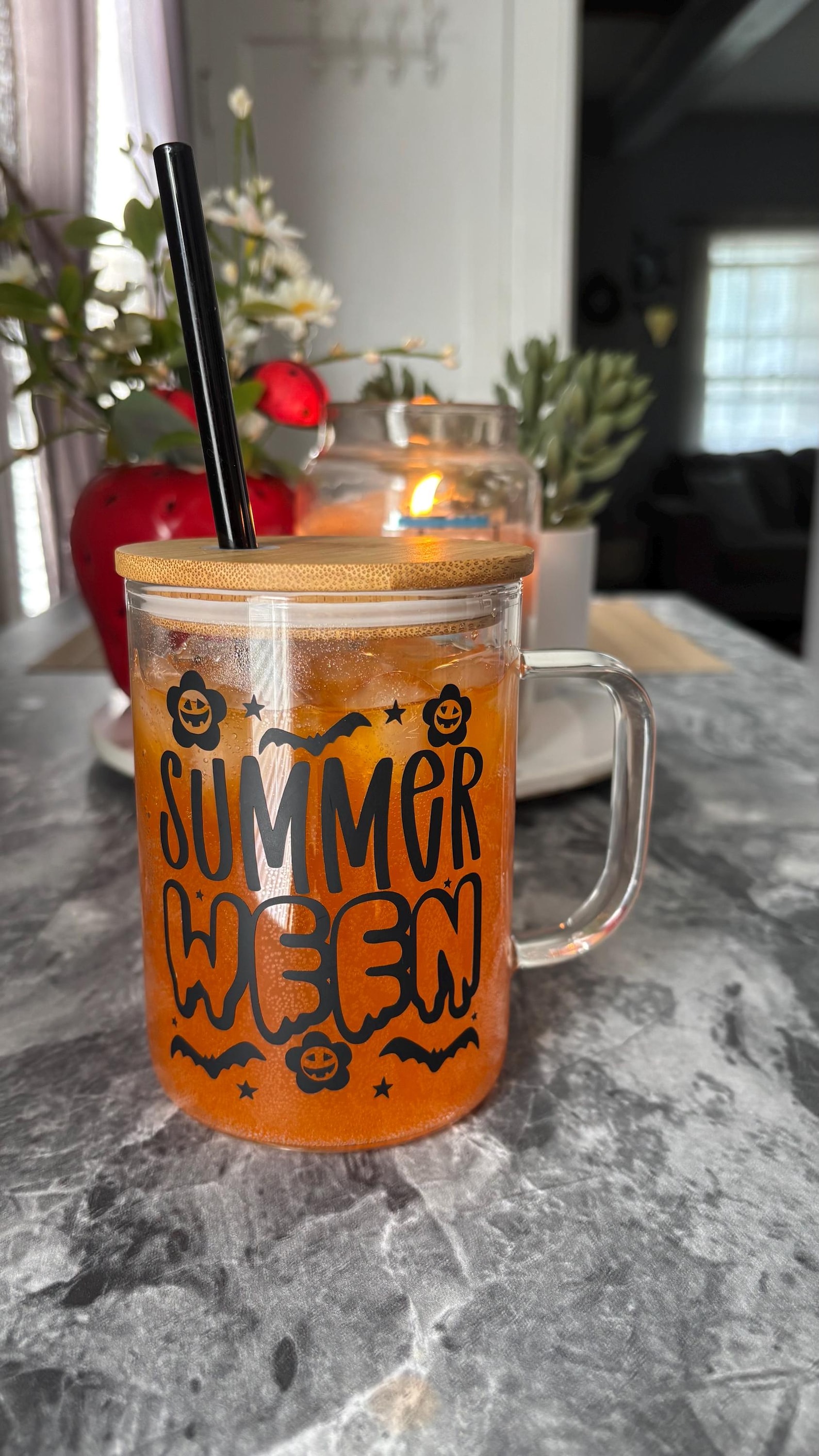 Summerween glass mug