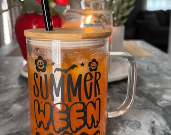 caneca de vidro Summerween