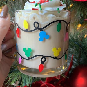 Mickey Christmas lights mug