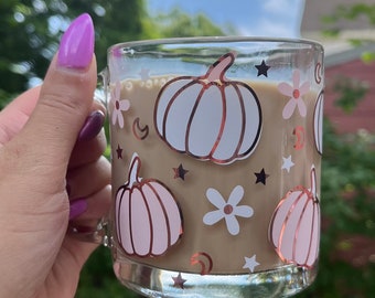 Pink pumpkin mug