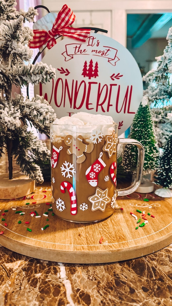 Christmas sweets 16oz  glass mug