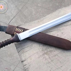 Custom Gift Handmade Carbon Steel Roman Gladius Sword with Rosewood Handle & Sheath, Best Sword Gift for Him, Men on Birthday or Anniversary